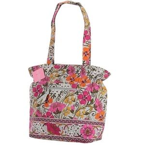 NWT VERA BRADLEY RETIRED Laura Tea Garden Floral Should Bag